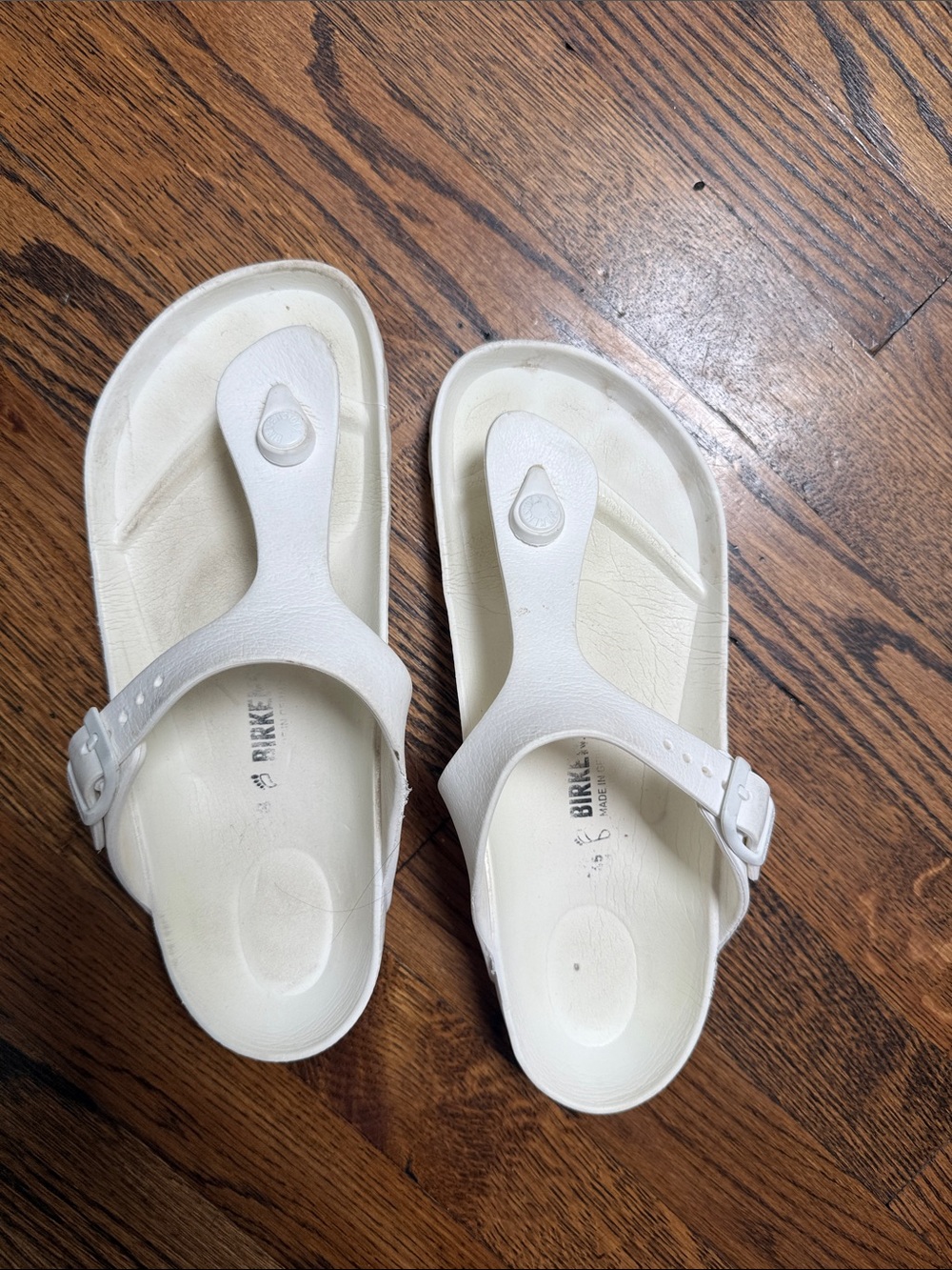 Birkenstock White EVA Gizeh Thong Sandals for Women